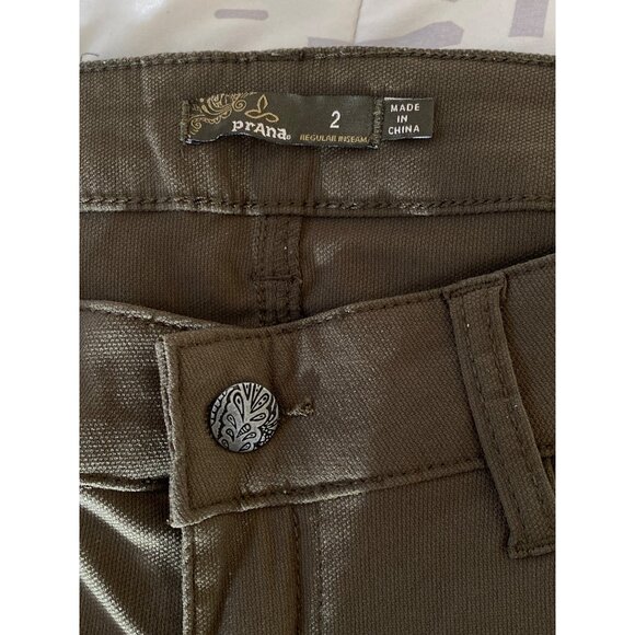 prAna Women's Brenna Pant Moto Women's 2 Green Nylon Blend - Picture 5 of 9